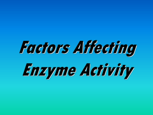 Factors Affecting Enzyme Activity