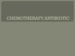 CHEMOTHERAPY.ANTIBIOTICS.