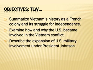 Vietnam War-Beginning to Tonkin Gulf REVISED BLOG VERSION