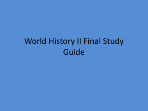 World History II Final Study Guide