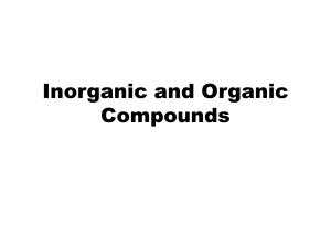 Inorganic and Organic Compounds