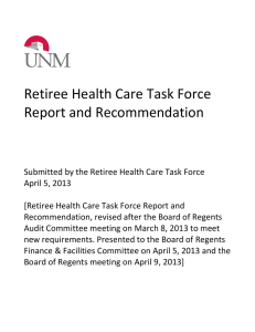 Retiree Health Care Task Force - Office of the President