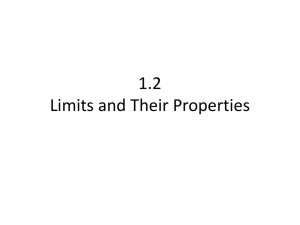 1.2 Limits and Their Properties