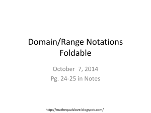 Domain/Range Foldable