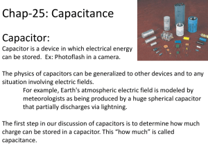 Chap-25: Capacitance