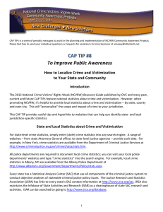 CAP TIPs - NCVRW Community Awareness Project