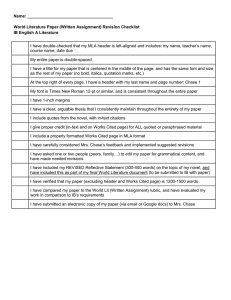 World Lit Paper Revision Checklist
