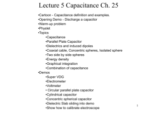 Lecture 5 Capacitance