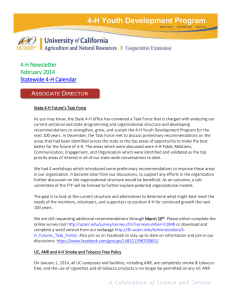 Report Title - California 4-H Youth Development Program