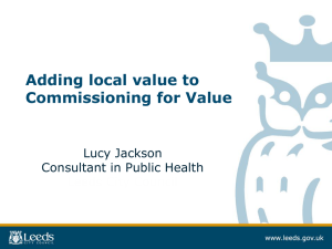 Adding local value to Commissioning for Value