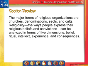 Religious Organization and Religiosity