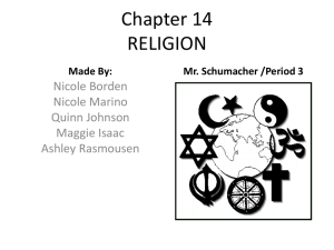Chapter 14 RELIGION