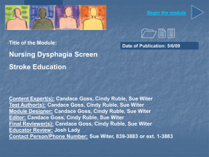 Dysphagia Screen