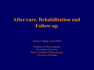After-care, Rehabilitation and Follow-up