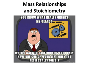 Mass Relationships and Stoichiometry