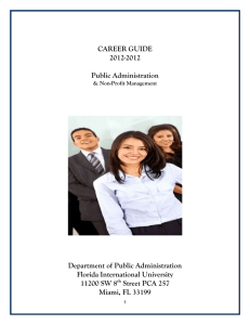 career guide - Department of Public Administration