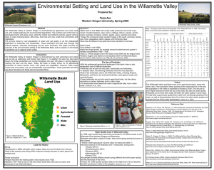 Environmental Setting and Landuse in the Willamette Basin (Tanja