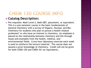 CHEM 120 Course Info