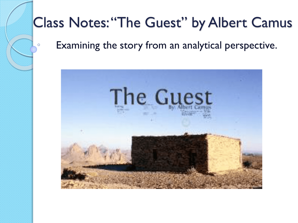 the guest albert camus sparknotes