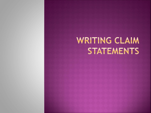 Claim Statements