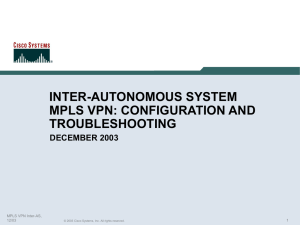 inter-autonomous system mpls vpn: configuration and