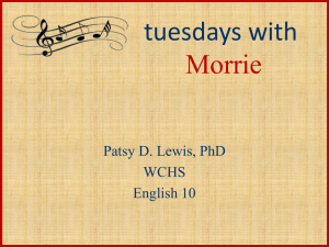 PowerPoint Introduction for Tuesdays with Morrie