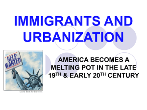 immigrants and urbanization