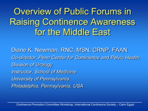 Public Forum - International Continence Society