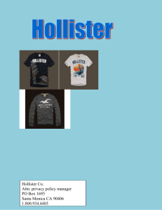Hollister Hollister Co. Attn: privacy policy manager PO Box 1695