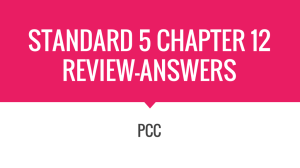 STANDARD 5 CHAPTER 12 REVIEW