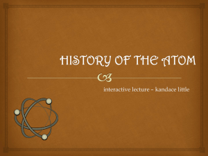 history of the atom - ESCI350-351-2012