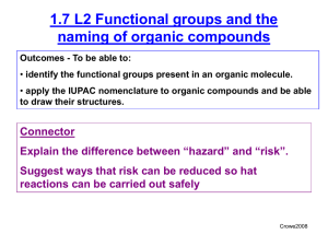 1.7 L2 Functional groups and the naming of organic compounds