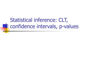 Statistical inference: CLT, confidence intervals, p