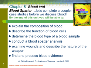 20 Blood Spatter Analysis