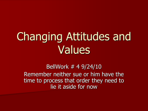 Changing Attitudes and Values