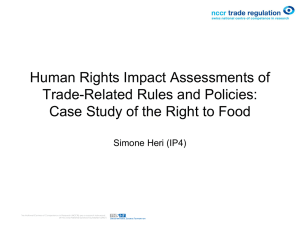 Human Rights Impact Assessment of Trade-Related Rules