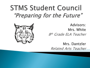 STMS Student Council *Preparing for the Future