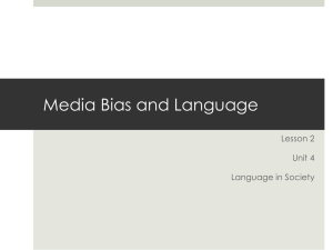 Media Bias and Linguistic Structures in Media Data