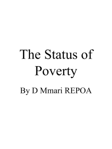 The Status of Poverty