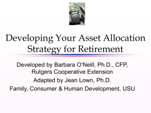 Developing A Personal Asset Allocation Strategy