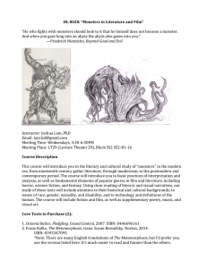 HL8028 Monsters in Literature