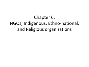 Chapter 6: NGOs, Indigenous, Ethno