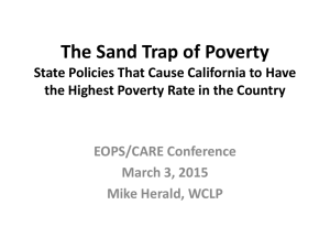 The Sand Trap of Poverty State Policies That Underly California
