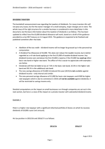 Taxation of dividends