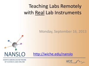 Controlling Science Equipment in Teaching Labs Remotely with