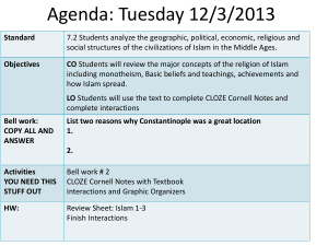 Agenda: Tuesday 12/3/2013 - Mrs