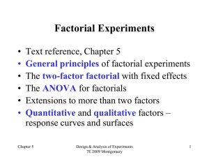 Design of Engineering Experiments Part 4 – Introduction to Factorials