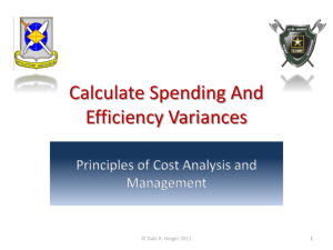 Calculate Spending and Efficiency Variances