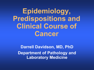 Epidemiology, Diagnosis and Clinical Course of Cancer