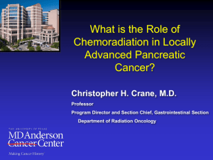 What is the role of radiation therapy in locally advanced